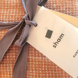 West Elm European Flax Linen Mini Waffle Euro Sham